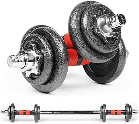 Podesiva bučica, 20.5-65.5 lbs set podesivih utega, 2 u 1 Set bučica za težinu, multifunkcionalni Set bučica za slobodne utege, oprema za fitnes za vežbanje za kućnu teretanu, Izgradnja mišića & amp; Core Fitness