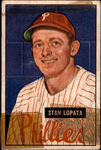 1951 Bowman 76 Stan Lopata Philadelphia Phillies Fair Phillies