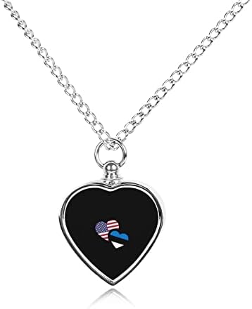 Estonija američka zastava pet kremiranje nakit za pepeo privjesak spomen nakit pet urna privjesak za uspomenu