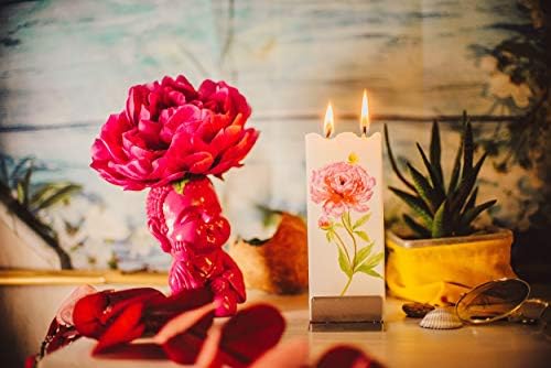 Dekorativna svijeća-poklon za Dan zaljubljenih - ručni rad, bez mirisa, vrijeme paljenja 3-4 sata, 60 x 10 x 150 mm-ruža crvena