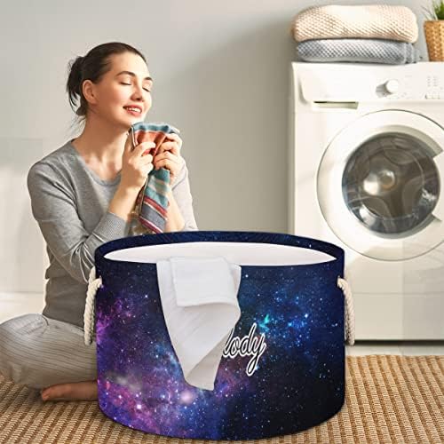 Herdesigns Galaxy Extra Velike pamučne konopske korpe tkane košare za spremište za posteljinu, svemir Galaxy Korpa