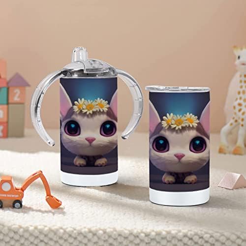 Anime Cat Sippy Cup-Flower Baby Sippy Cup-Kawaii Sippy Cup
