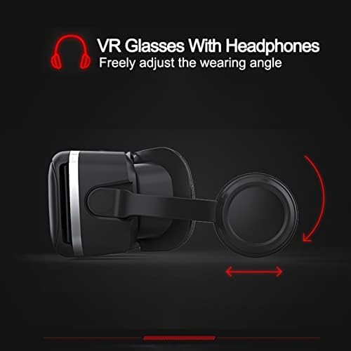 NUOPAIPLUS VR slušalice, 3D VR naočare slušalice za virtuelnu stvarnost Smart Helmet za pametne mobilne telefone dvogled za Video igre sa kontrolerima