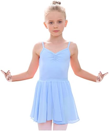Baletni Triko Male Djevojke Plesne Balerine Outfit Haljine Swing Set Odjeće Za Treniranje Bez Rukava