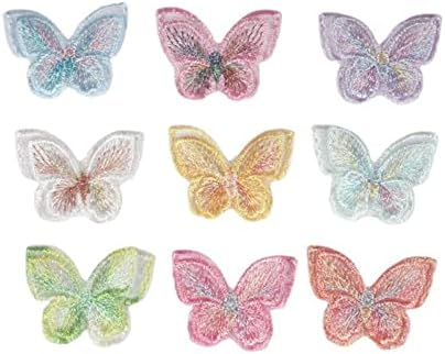 Šarene leptirske čipke, dvostruki sloj Organza Butterfly Applique Fuckes za vjenčanu mladenku Oprema za