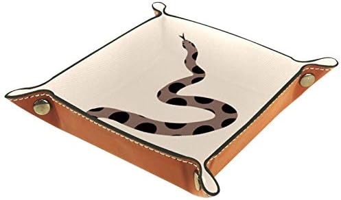 Lyetny zmija lijepljenje kutije za skladištenje jezika Sundries Tray Desktop organizator za pohranu Pogodno za putovanja, 16x16cm