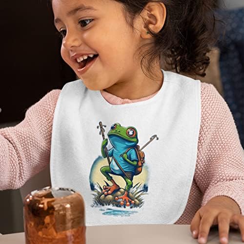 Avanturistička žaba Baby Bibs - Grafički hranjenje bebe - tiskani bibs za jelo