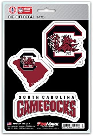 FANMATS NCAA Južna Karolina borba Gamecocks Team Decal, 3-Pack