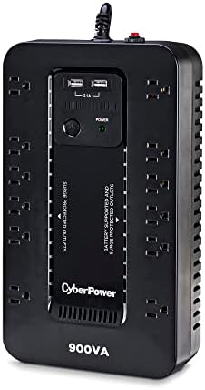 CyberPower ST900U Standby UPS sistem, 900VA/500W, 12 utičnica, 2 USB porta za punjenje, kompaktan,