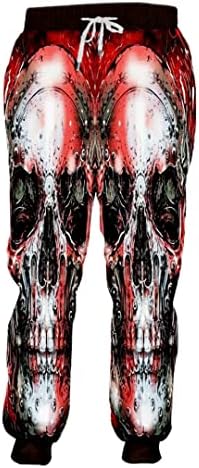KonsTeesy 3D grafičke boje horor lobanje fitnes trenirke za muškarce/žene Hip Hop pantalone