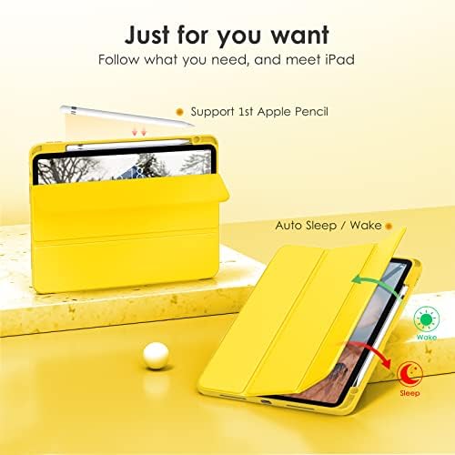 DTTOCASE iPad 10. generacija jasno žuti paket futrola sa zaštitnim kućištem Kickstanda