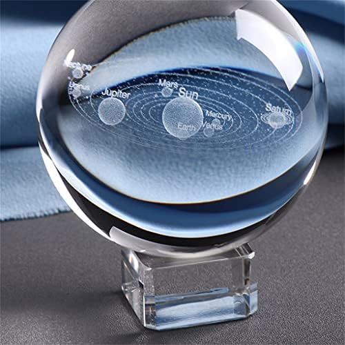 DNATS 6cm Glass Globe Ornament Početna Dekor Poklon uređen solarnim sistemom Kugla 3D minijaturne