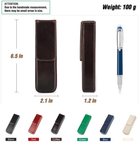 Katapurus Top zrnarena koža 2 olovka / olovka držač za ladicu za ladicu, minimalistički modni dizajn,