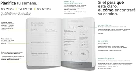 El Diario de Productividad - Špansko izdanje | Agenda A5, kožni planer, nerani planer, mjesečni planer,