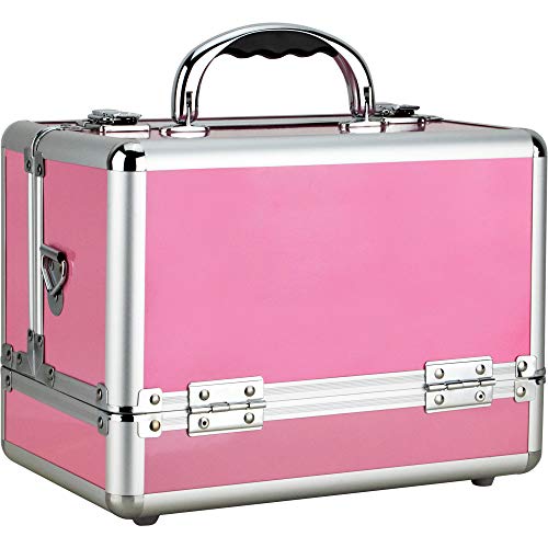 Ver Beauty Traup šminker Organizator putovanja sa 6 proširivih ladica kozmetička pohranjivanje sa donjim pretinkom od strane ver-ljepote ružičaste mat vk001-23