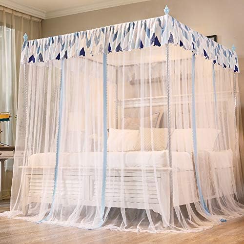 ASDFGH enkripcija slijetanje Princess Bed Canopy, evropski stil 4 ugla post Bed Canopy zavjese za djecu mreža za komarce, tri otvora - d 180x220cm