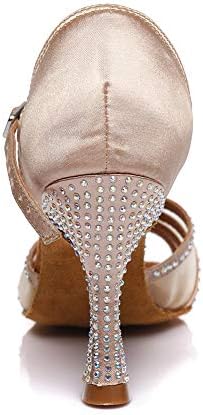 Hipposeus ženske klasične latino plesne cipele sa sandale za praksu partiju T-remene sa balandom, model 217