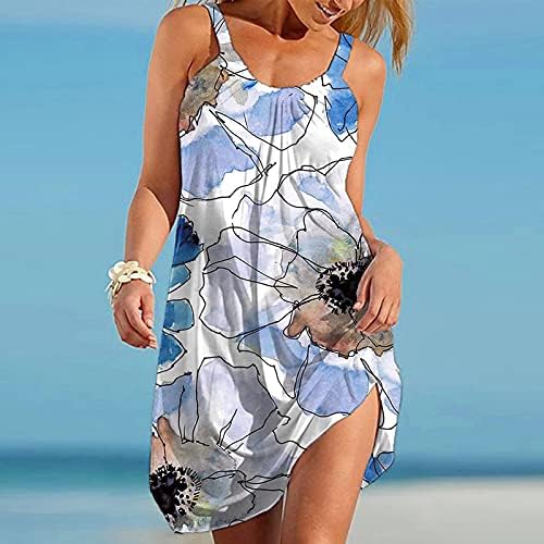 Ženske haljine trendi kratke Halter ženske Tropske seksi maksi haljine bez rukava haljine na plaži cvjetni