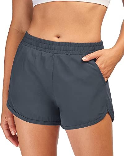 Stelle Women 3 / 4 / 7 Trke za trčanje visokih struka atletske kratke hlače Brze šetne suhe vježbe s mrežnim oblogom duboki džepovi