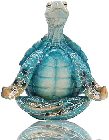 Wuquar Sea Turtle Yoga Resin Kip Meditacija kornjače Dekor Vrt Figurine zanat za kućni ukrasi ORNAMENT Skulptura za more br. 2