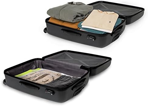 Smart Design Travel Smartbag Instant Space Space Skladištenje - Veliki - hrpom dvostrukim zatvaračem - Vakuumsko brtvljenje - za odjeću, jastuke, deke i više - Početna organizacija