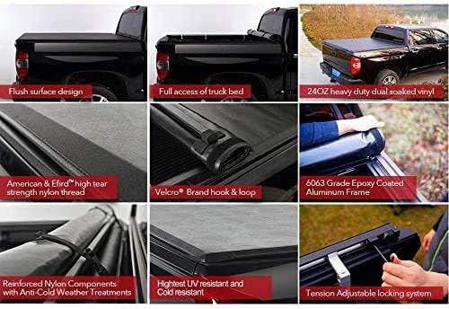 Roctruk Soft Roll Up Tonneau Cover kompatibilan je za 1999-2015 Ford F250 / F350 Super Duty 68ft kamion | Fleetside