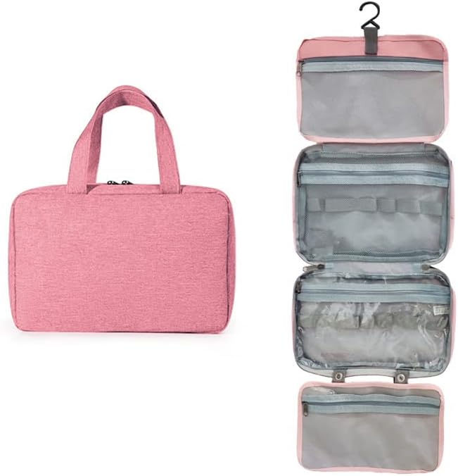TEDATATA kozmetička torba, putni vodootporni viseći kozmetička torba, sa kukom i razdjelnikom putničke kozmetičke vrećice za žene
