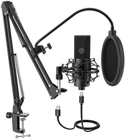 Kondenzatorski mikrofon sa podesivim stoni mikrofonski nosač za ruku, pogodan za snimanje vokalnog