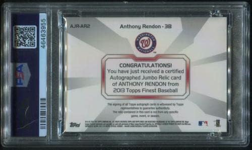 2013 Finest bejzbol AR2 Anthony Rendon Rookie Jumbo Bat Auto PSA 10 - MLB autogradna igra Polovni