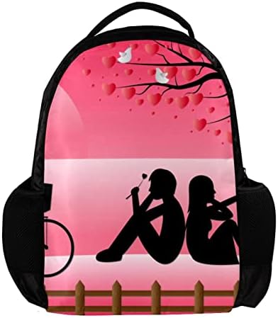 VBFOFBV ruksak za ženske pantalonske ruksak za laptop, putni bag, valentinovo par silueta