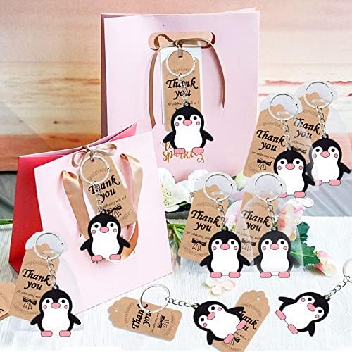 Elecrainbow 40 paketa Penguin privjeska za ključeve Favor za ljubitelja pingvina, poklon za
