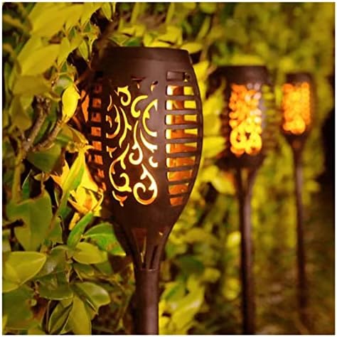 N / A LED solarna Lawn Lamp Vanjska vodootporna plamenska lampa za Sjenicu Vila Dvorište pejzažna lampa