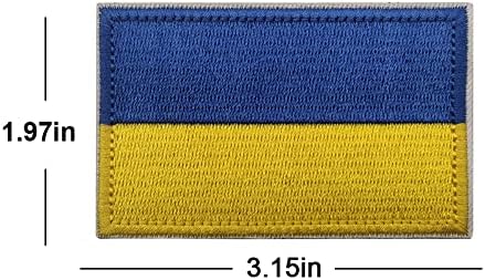 Kseen 4pcs Ukrajina Zastava za zastavu Emneidered flasteri Kuka i petlje Ukrajinski taktički vojni amblem