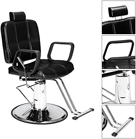 IRDFWH Barber stolica nagnuta frizura ženska stolica frizerska stolica Crna