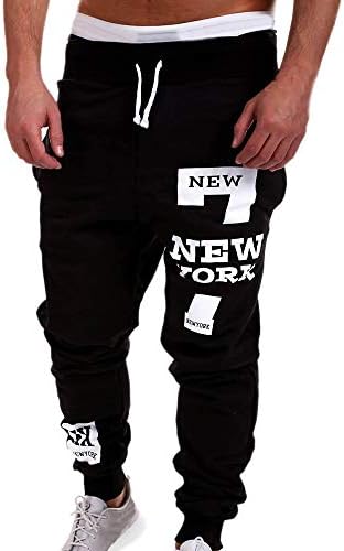 Realdo muške Casual pantalone, modne pantalone sa printom slova New York trenirke