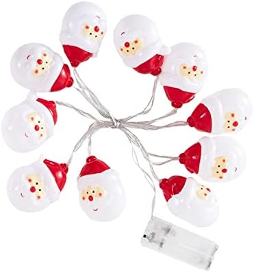 Novogodišnja zabava favorizira Rose Božić Santa žičana svjetla 10 LED svjetla šarena Božićna dekoracija svjetla 10 LED Santa žičana svjetla za božićno drvce ukras kućni vrt Neonski baloni Glow