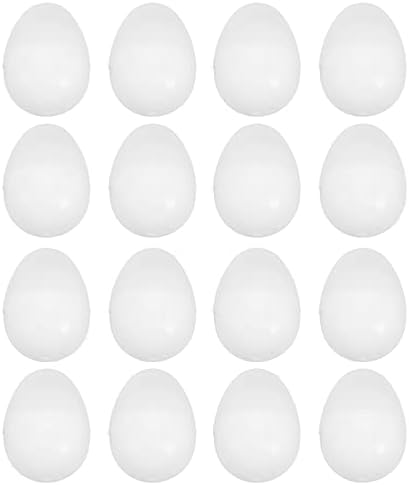 Plastična punila Jaja 16pcs Bijela plastika Uskršnja jaja Prazno Uskršnje jaje Viseće ORNANAMNET