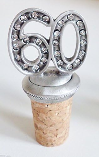 1000 značke 60. rođendana Cork & Pewter Wine Duhovi čep za čep za boce