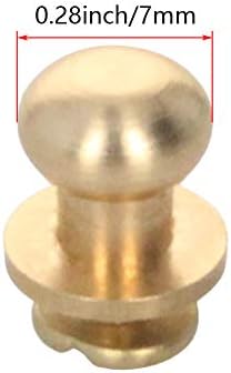 Bettomshin 5 seta 7mm okrugli gumb za glavu Stud prorezni vijci za zakovica za nokte za diy kožni zanat