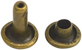 Wuuycoky brončana dvostruka kap kožne zakovice cjevasti metalni kape 9mm i pošta 8 mm pakovanje od 60 setova