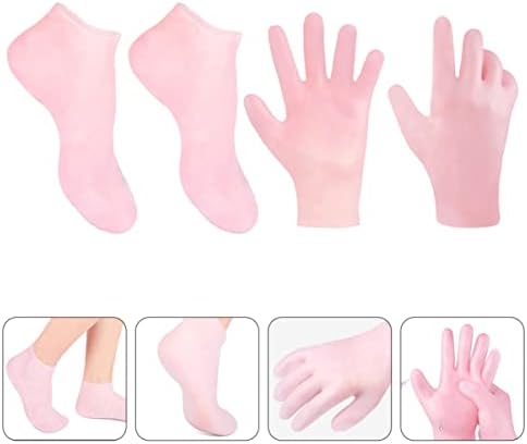 Healeved Invisible Socks 3sets Socks Dry Skin, Cracked Silicone Skin Spa Beauty Size stopala za ruke rukavice za čamac& Hidratantna njega čarapa i zacjeljivanje ekcema stopala vlaži silikonske čarape za piling doma