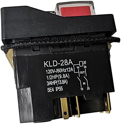 KLD-28a vodootporni elektromagnetni prekidač sa dugmetom 5-pinski 120v 220V 4-pinski električni rezač prekidač sa dugmetom KLD-28a -