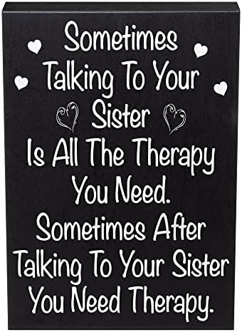 JennyGems Funny Sister Gifts, ponekad je razgovor sa sestrom sva terapija koja vam je potrebna