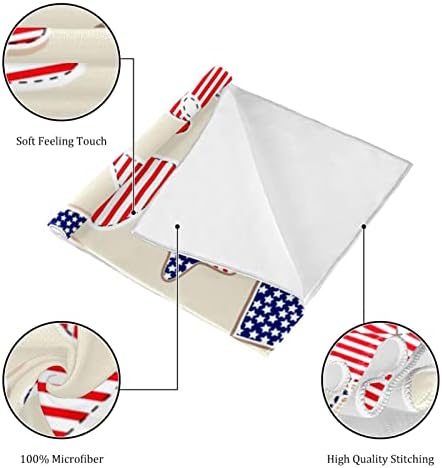 Lorvies Sportski hlađenje ručnik 2 Paket-američka zastava Kugla za srce Brzi ručnici za sušenje,