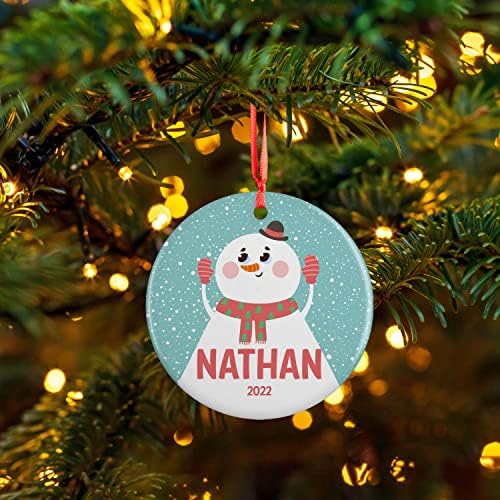 Personalizovani Božićni Ornament za decu sa imenom & amp; Datum, 8 božićnih tematskih dizajna,