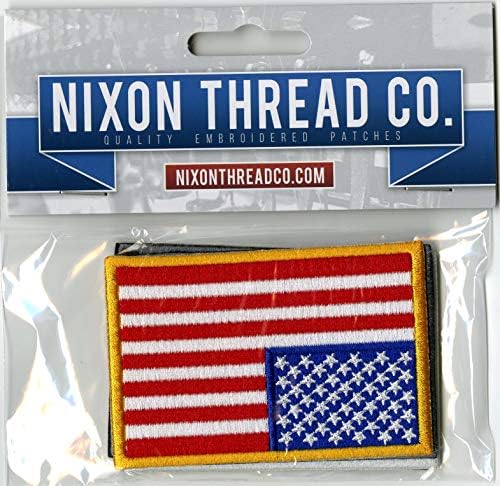4pc Zakrpe za kamenju za zastavu 3 | USA Patriotsko crveno bijelo plavo vezeno željezo na jaknu zakrpu - od Nixon Thread Co.