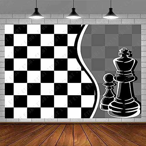 EMDSPR 7x5ft šahovska tema pozadina crno-bijela karirana fotografija pozadina moderna jednostavna Rođendanska
