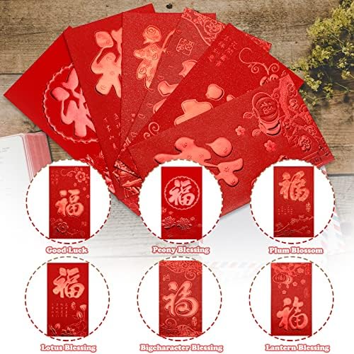 36kom kineske Nove godine crvene koverte 2023 kineske zečje godine koverte sa srećnim novcem