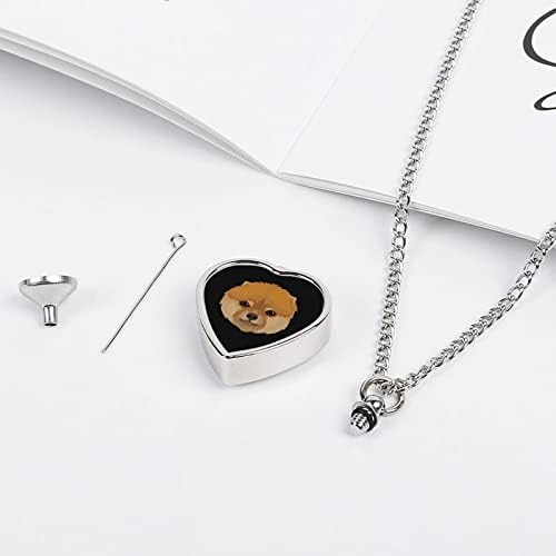 Pomeranski pas lice pet kremiranje nakit urna ogrlica za pepeo privjesak za uspomenu za mačke pas