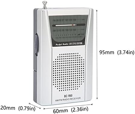 Prijenosni AM FM Radio, kompaktni ručni tranzistorski radio uređaj, kojim upravlja 2 AA baterije, ugrađeni